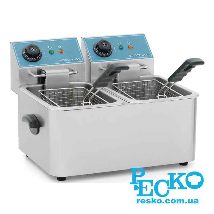 Фритюрниця GoodFood EF44 BLUE електрична професійна 4+4 л