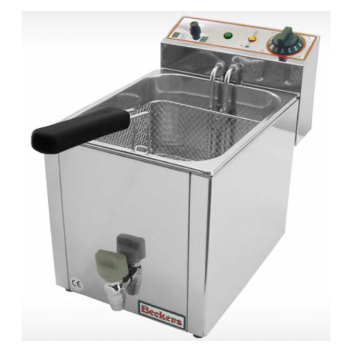 Фритюрница Beckers FB 8 LT с краном электрическая профессиональная 8 л