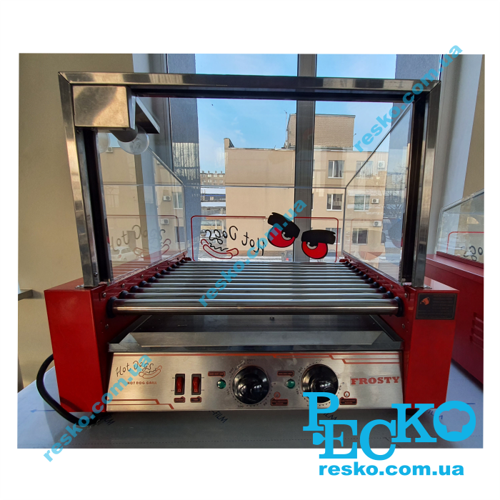 Гриль роликовий Frosty WY-011 зі склом 11 роликів