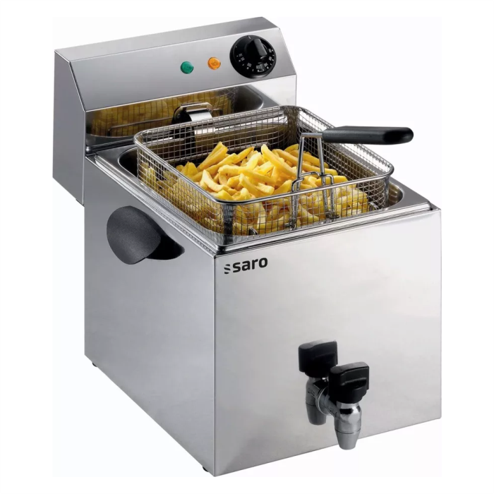 Фритюрница Saro PROFRI 8 V с краном электрическая профессиональная 8 л