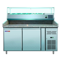 Стіл для піци Cooleq PZ2600TN-VRX380 холодильний з гранітною стільницею
