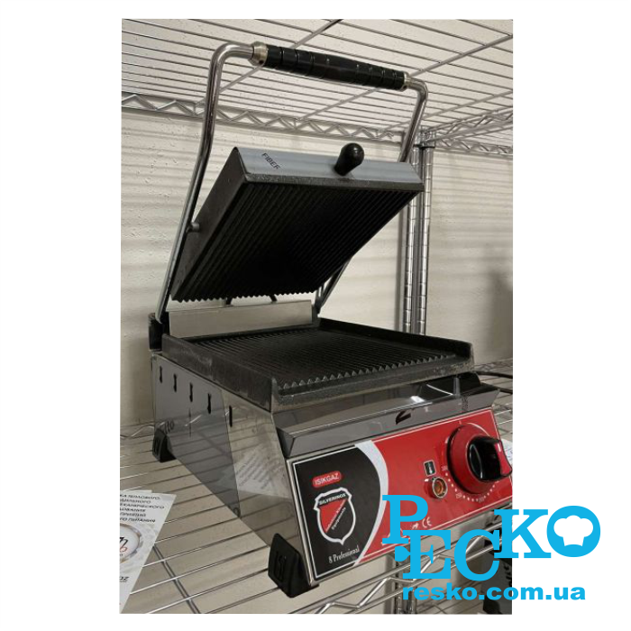 Гриль контактний Silver 2129 притискний професійний ребристий