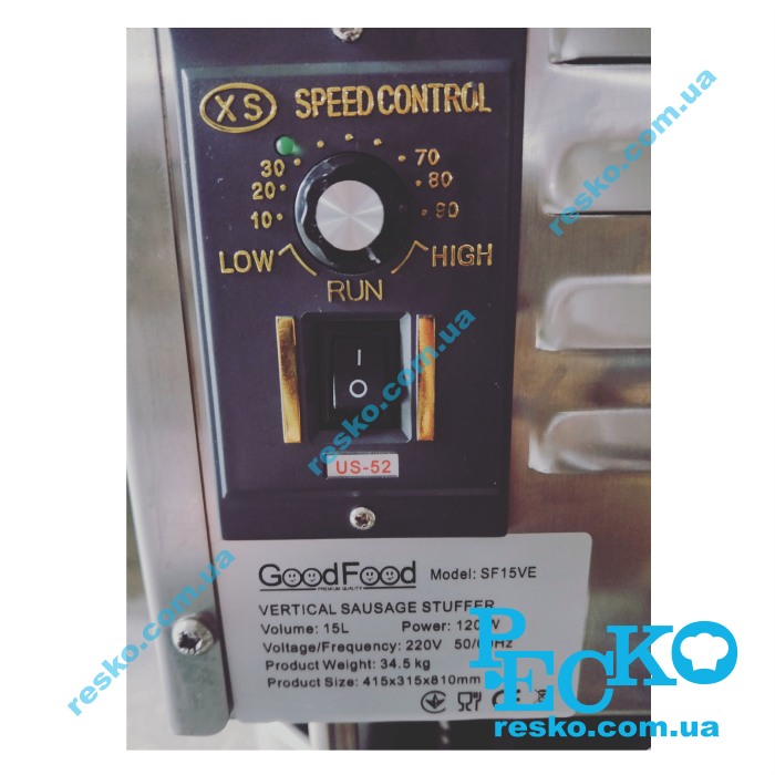 Шприц колбасный электрический GoodFood SF15VE вертикальный профессиональный 15 л