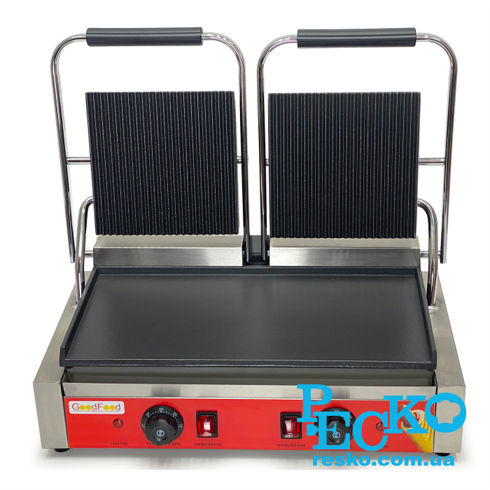 Гриль контактний GoodFood ECG20EA притискний професійний комбінований