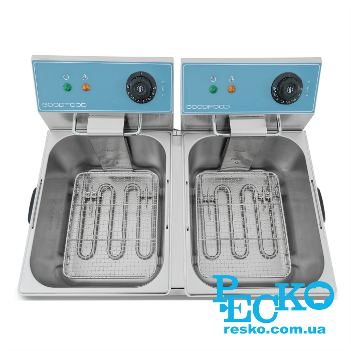Фритюрниця GoodFood EF66 BLUE електрична професійна 6+6 л