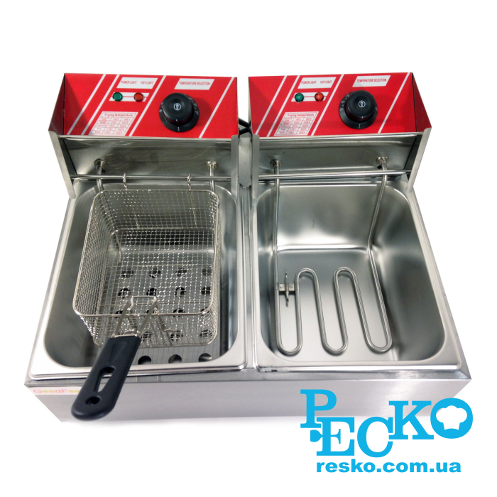 Фритюрниця GoodFood EF6+6 електрична професійна 6+6 л