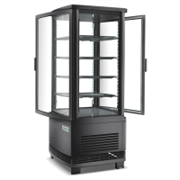 Шафа холодильна GoodFood RT98LR2 чорна вітрина барна настільна black