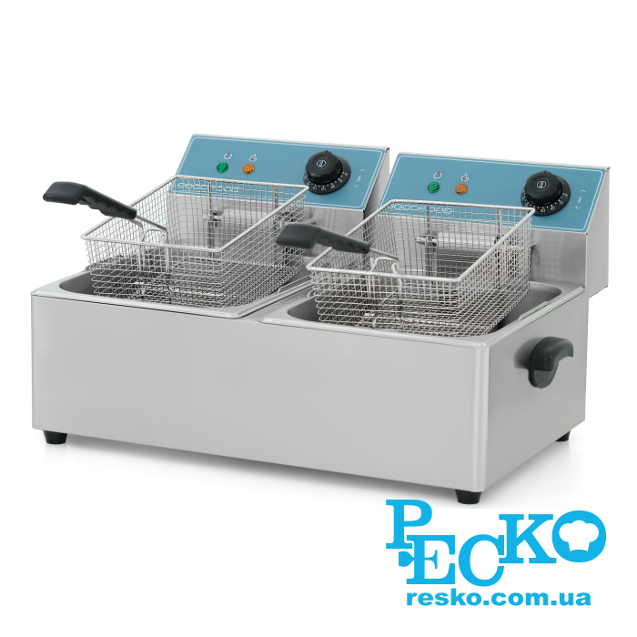 Фритюрниця GoodFood EF66 BLUE електрична професійна 6+6 л