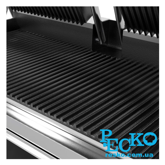 Гриль контактний GGM Gastro KGJ542 притискний професійний ребристий