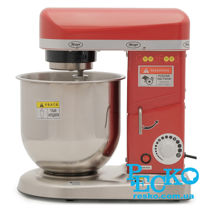 Миксер кондитерский планетарный GoodFood PM-B7 RED красный профессиональный 7 л промышленный настольный от компании РЕСКО
