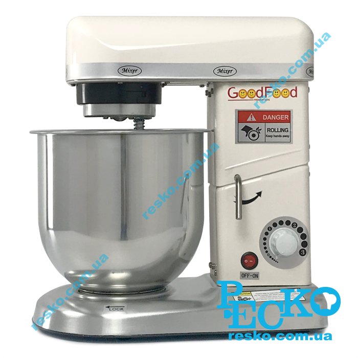 Миксер кондитерский планетарный GoodFood PM-B5W профессиональный 5 л промышленный настольный от компании РЕСКО