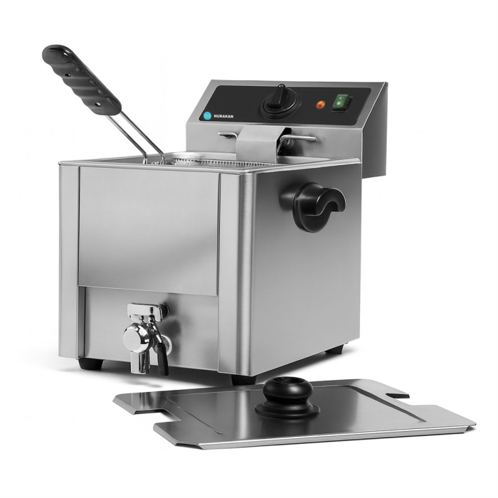 Фритюрница Hurakan HKN-FT8N с краном электрическая профессиональная 8 л