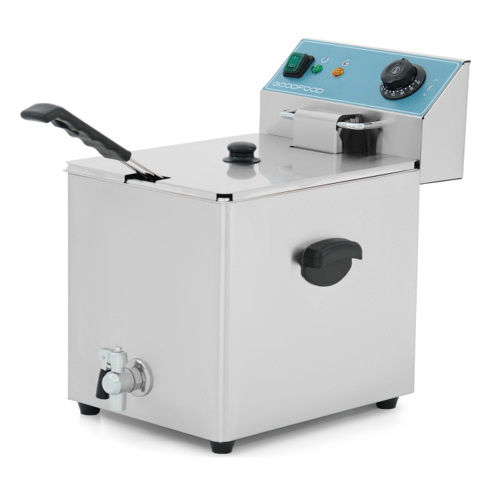 Фритюрница GoodFood EF8T BLUE с краном электрическая профессиональная 8 л