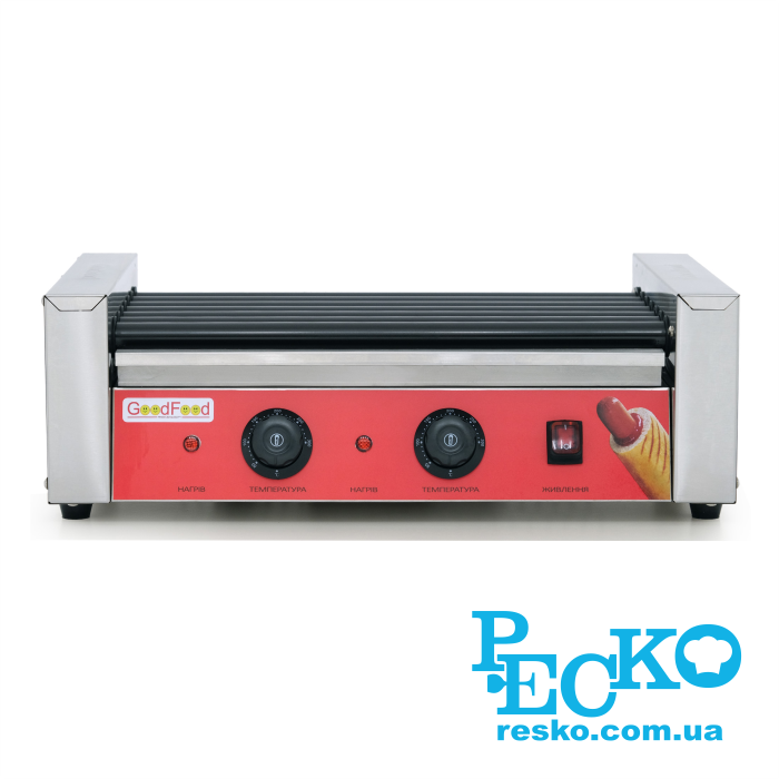 Гриль роликовий GoodFood HDRG7NS RED, 7 роликів