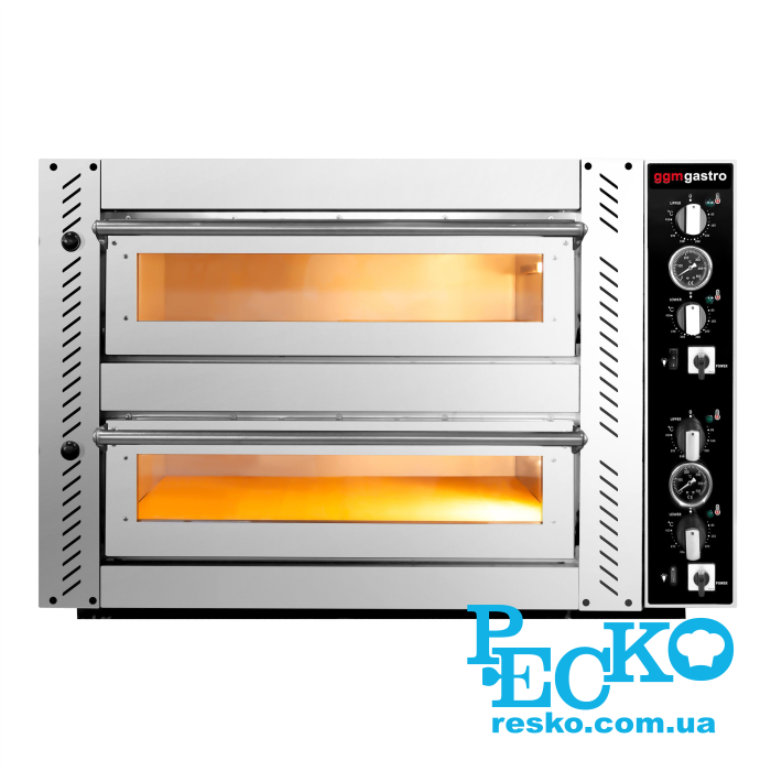 Піч для піци GGM Gastro POE4430 електрична дві камери