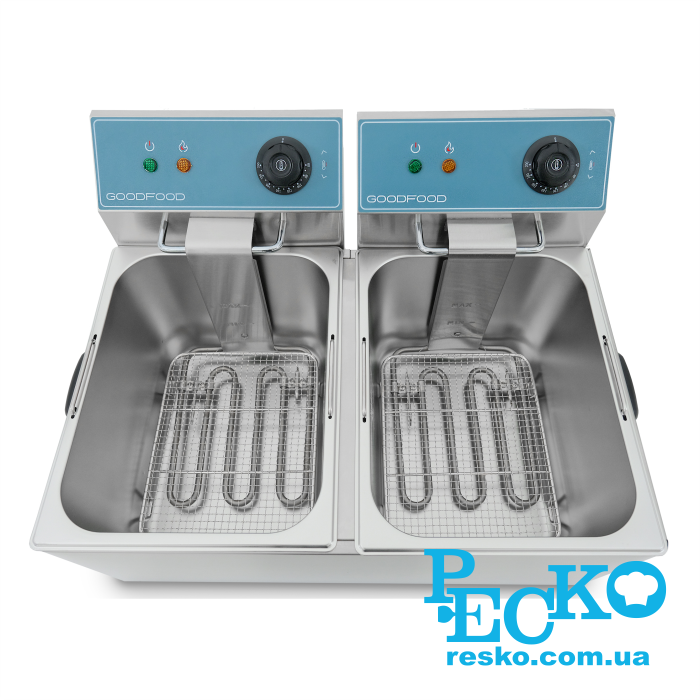 Фритюрниця GoodFood EF88 BLUE електрична професійна 8+8 л