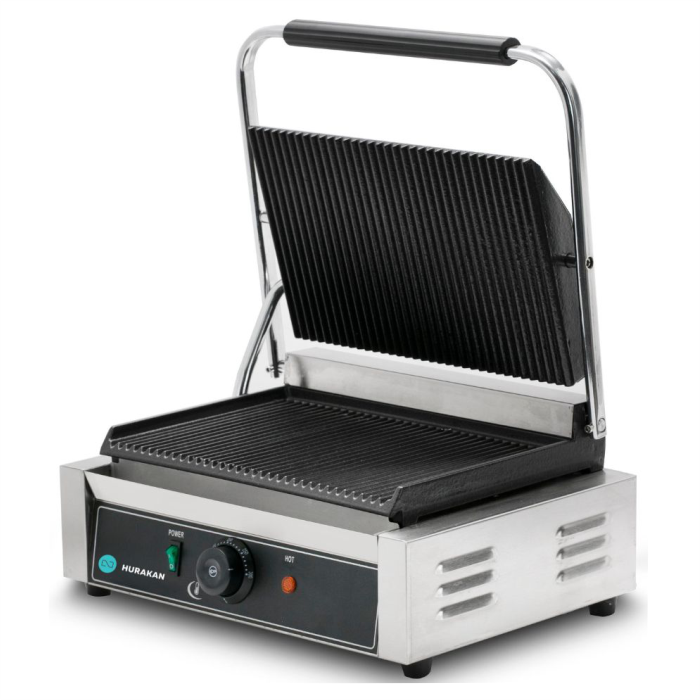 Гриль контактный Hurakan HKN-PE34R прижимной профессиональный ребристый
