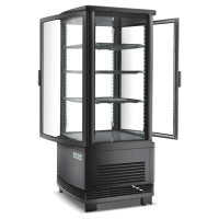 Шафа холодильна GoodFood RT78LR2 чорна вітрина барна настільна black