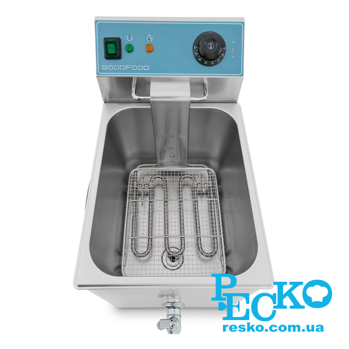 Фритюрниця GoodFood EF8T BLUE з краном електрична професійна 8 л