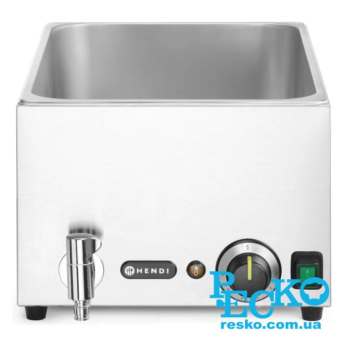 Марміт теловий Hendi 238912 GN 1/1 зі зливним краном електричний професійний