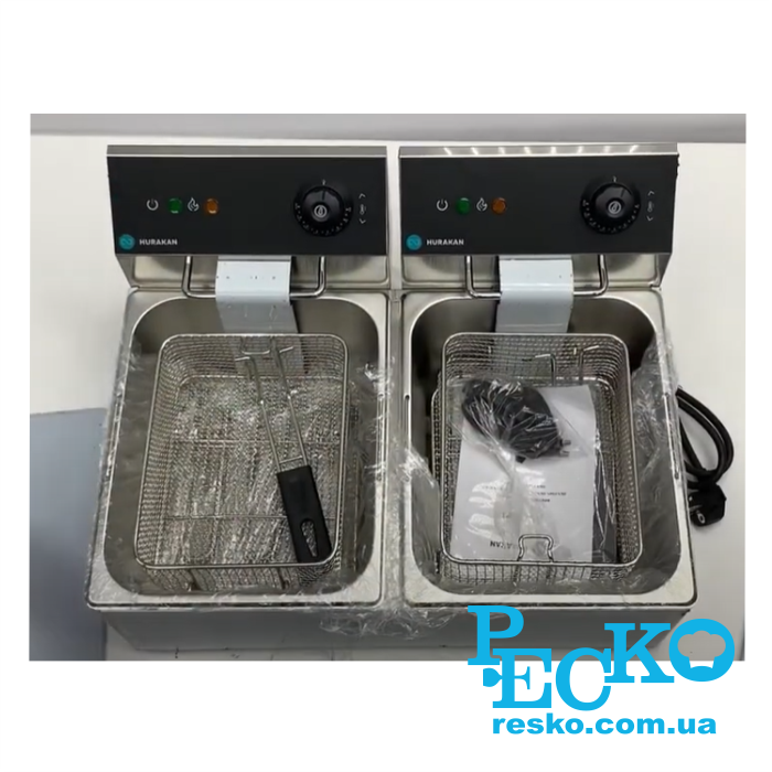 Фритюрница Hurakan HKN-FT66N электрическая профессиональная 6+6 л