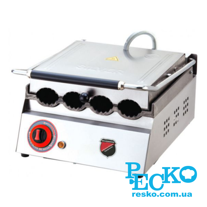 Гриль контактний Silver 2139 притискний професійний ребристий