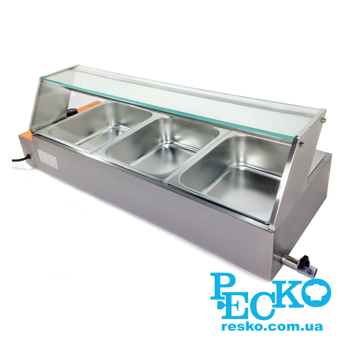 Марміт теловий GoodFood BM3G GN 1/2 зі зливним краном електричний професійний