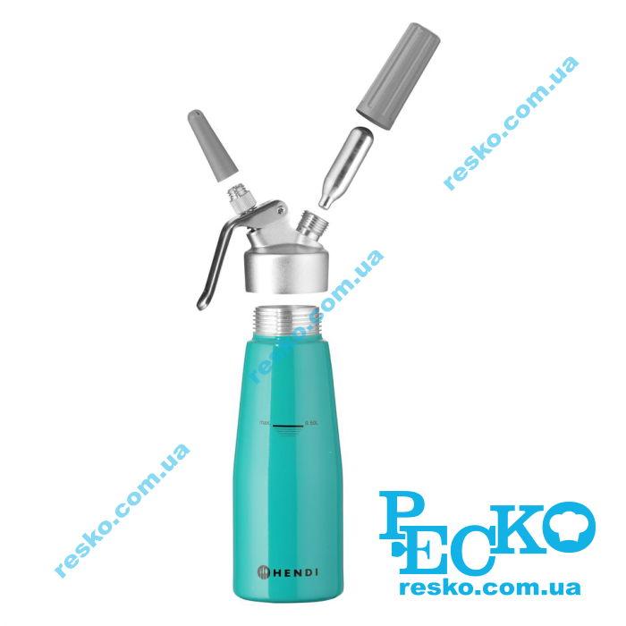 Сифон для вершків Kurt Scheller Edition 0,5 л бірюзовий Hendi 975893