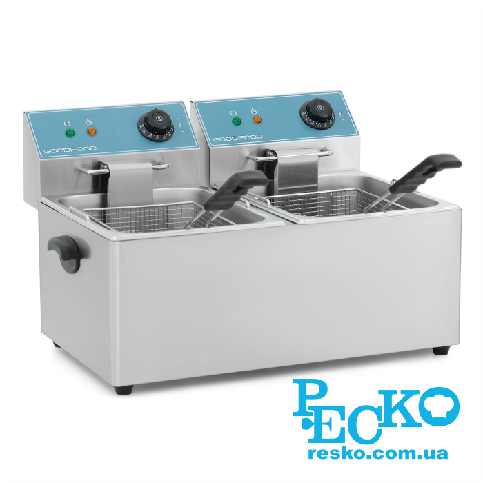 Фритюрниця GoodFood EF88 BLUE електрична професійна 8+8 л