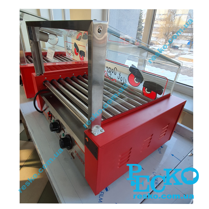 Гриль роликовий Frosty WY-009 зі склом 9 роликів