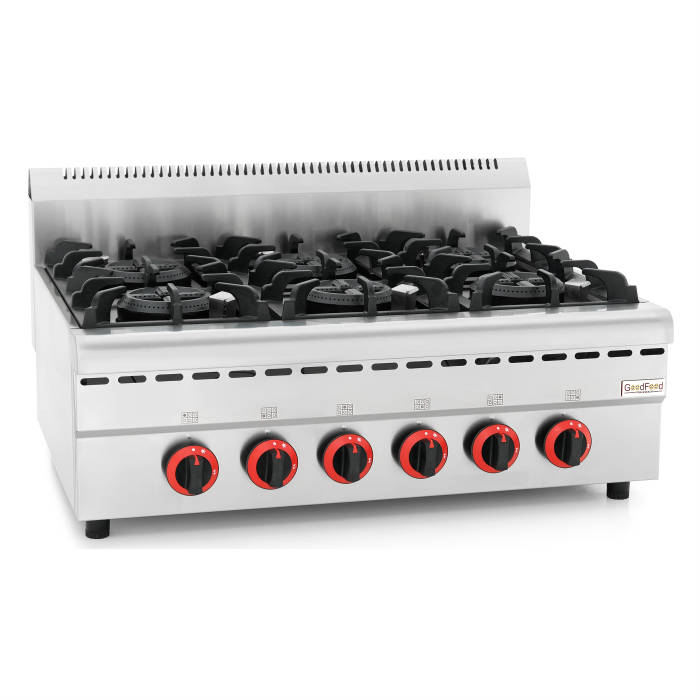 Плита газовая GoodFood GP6ATTNG профессиональная газ контроллер настольная