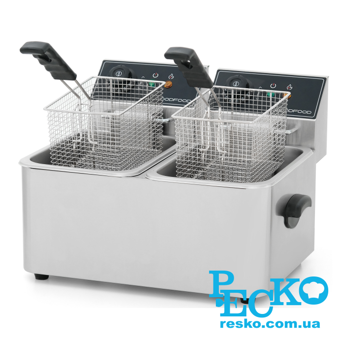 Фритюрниця GoodFood EF44 BLACK електрична професійна 4+4 л