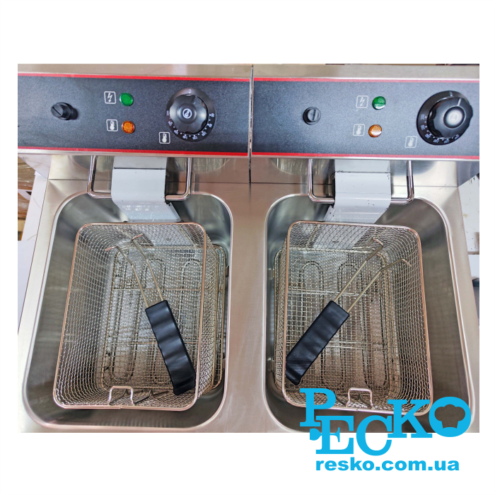 Фритюрница Airhot EF12+12 с краном электрическая профессиональная 12+12 л