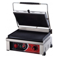 Гриль контактний Silver SS-16 притискний професійний ребристий