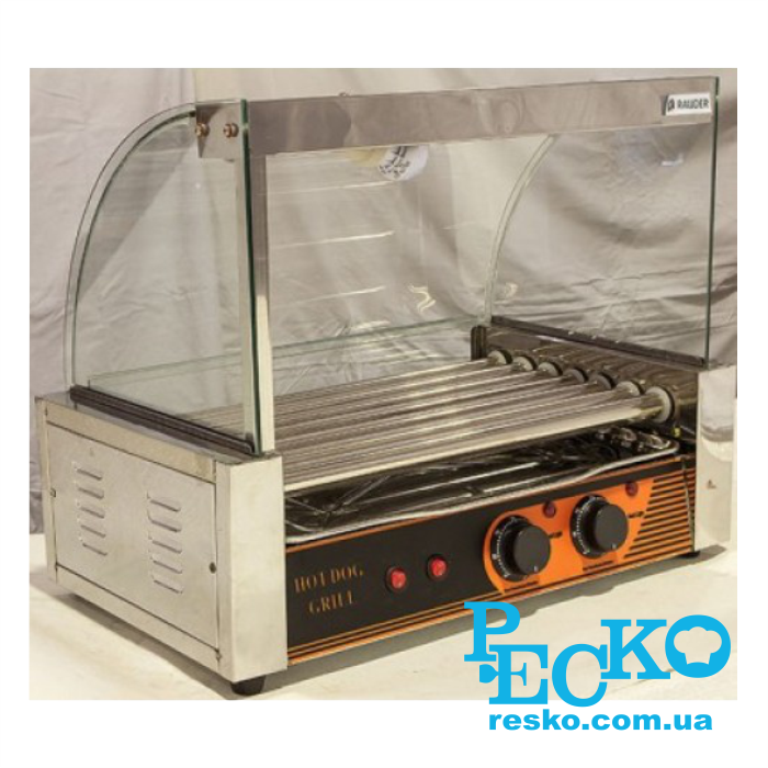 Гриль роликовий Rauder JRG-07G зі склом 7 роликів