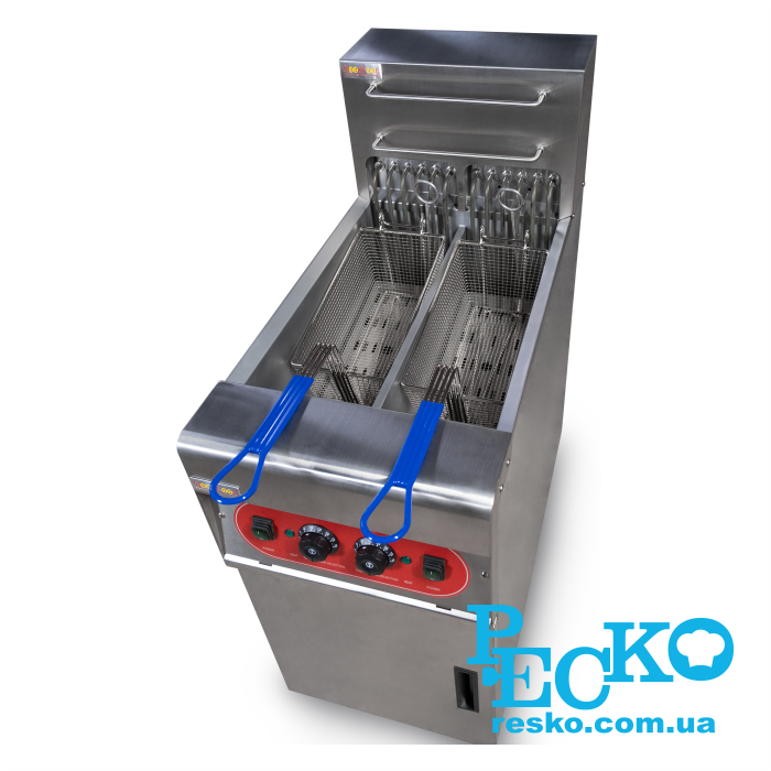 Фритюрниця GoodFood EF14L-2 з краном електрична професійна 14+14 л