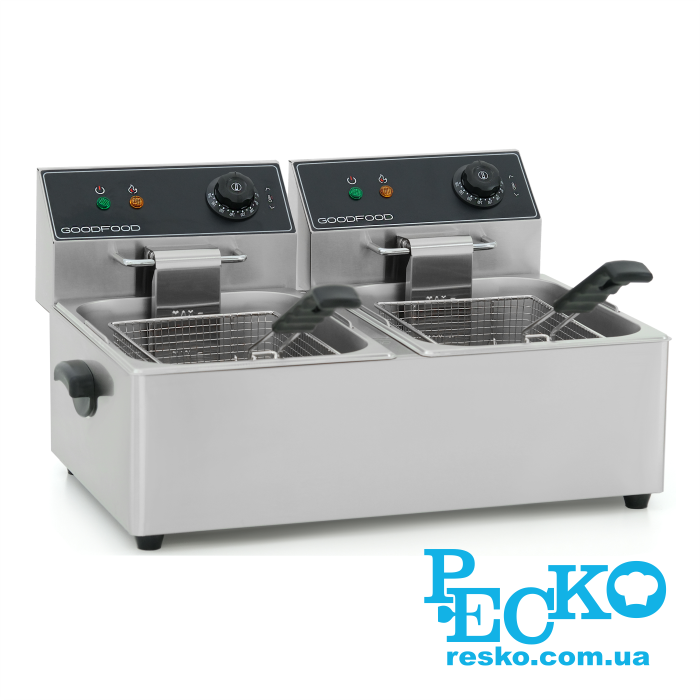 Фритюрниця GoodFood EF66 BLACK ВEST електрична професійна 6+6 л