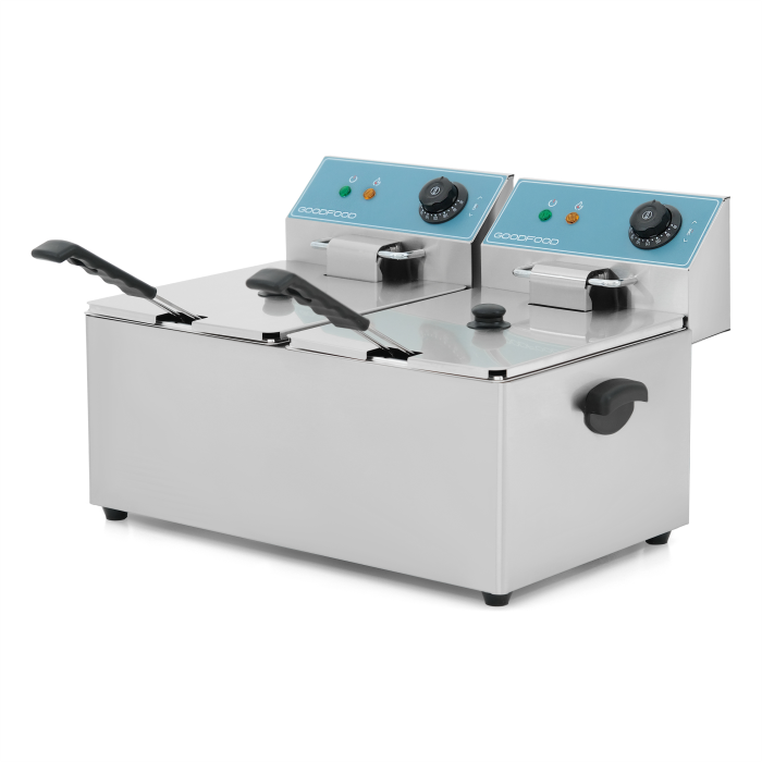 Фритюрница GoodFood EF88 BLUE электрическая профессиональная 8+8 л
