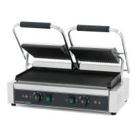 Гриль контактний GoodFood ECG20RR BLACK притискний професійний ребристий