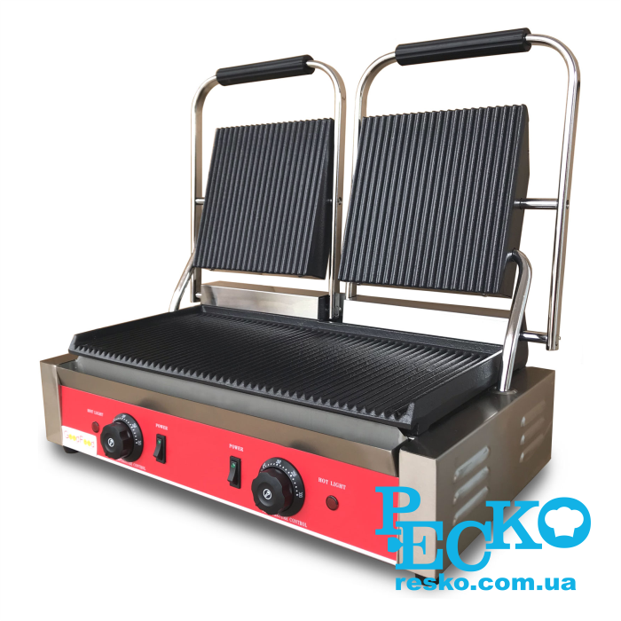 Гриль контактний GoodFood ECG20RR притискний професійний ребристий
