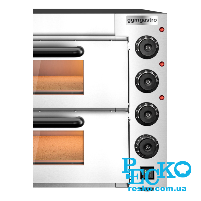 Печь для пиццы GGM Gastro PDKG20 электрическая две камеры
