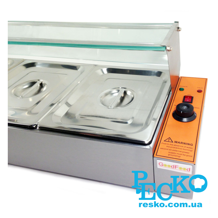 Марміт теловий GoodFood BM3G GN 1/2 зі зливним краном електричний професійний