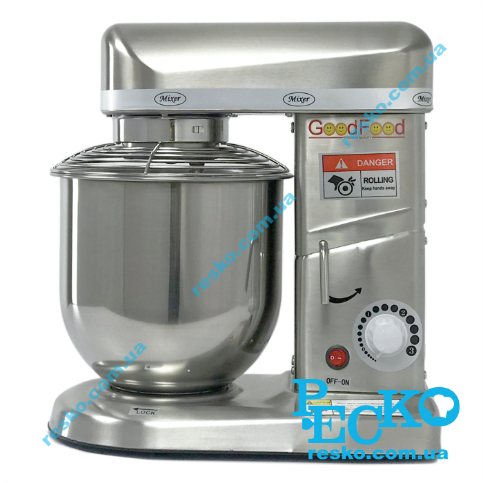 Миксер кондитерский планетарный GoodFood PM-B7S профессиональный 7 л промышленный настольный от компании РЕСКО