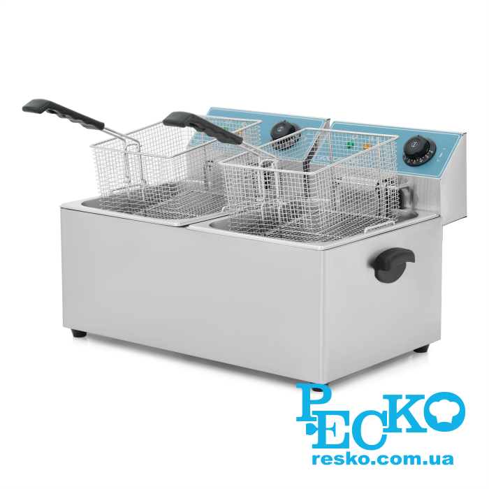 Фритюрниця GoodFood EF88 BLUE електрична професійна 8+8 л