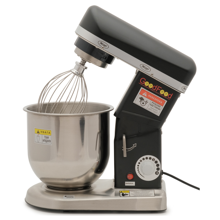 Миксер кондитерский планетарный GoodFood PM-B7 BLACK черный профессиональный 7 л промышленный настольный
