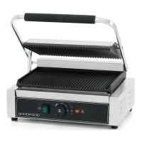 Гриль контактний GoodFood ECG11 BLACK притискний професійний ребристий