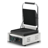 Гриль контактний Hurakan HKN-PE22R притискний професійний ребристий