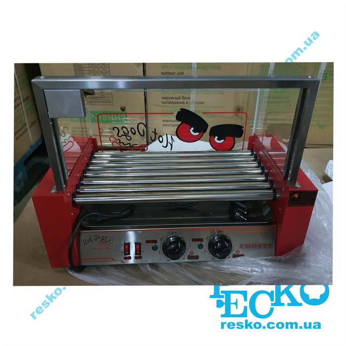 Гриль роликовий Frosty WY-007 зі склом 7 роликів