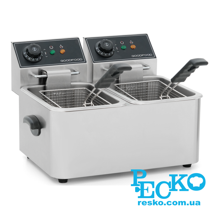 Фритюрниця GoodFood EF44 BLACK електрична професійна 4+4 л