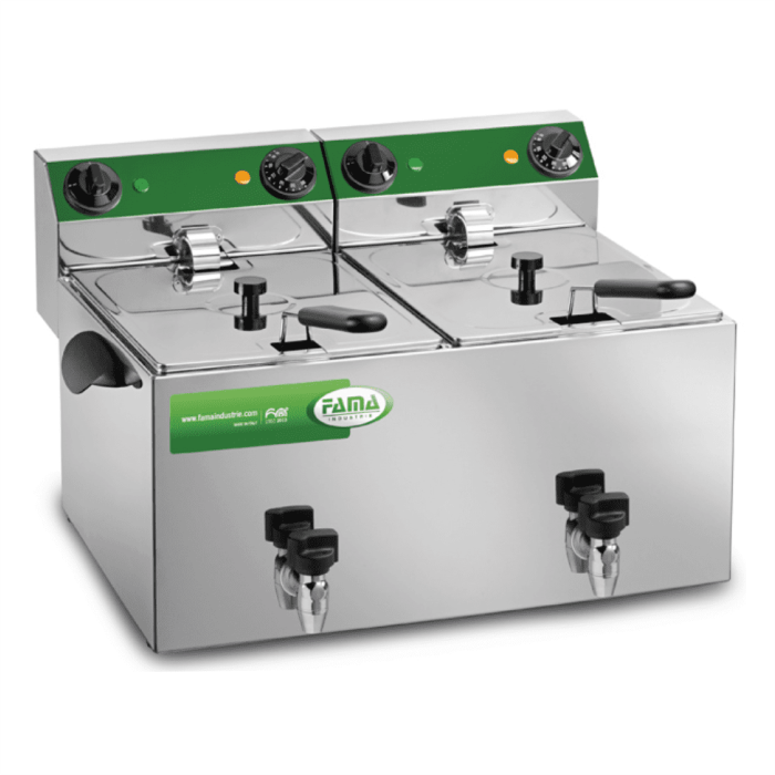 Фритюрница Fama MFR280R с краном электрическая профессиональная 10+10 л